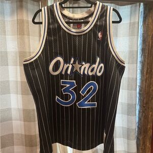 Shaquille O’Neal Mitchell & Ness Black and White Jersey